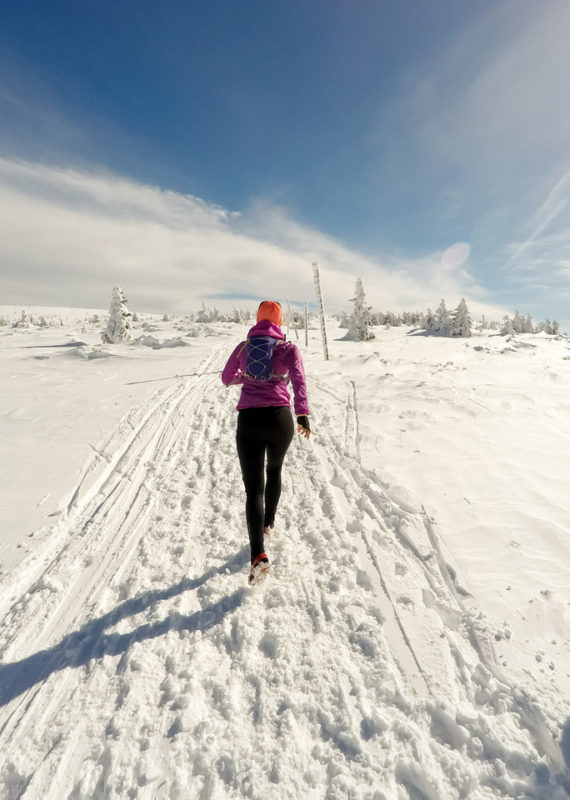 bieganie po śniegu